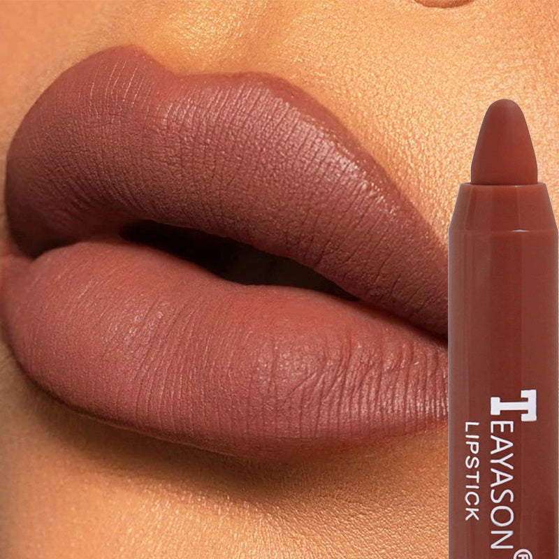12 Colors Sexy Matte Lipstick Waterproof Long Lasting Color Rendering Non-stick Velvet Lips Liner Pencil Woman Makeup Cosmetics Valentine's Day Gifts