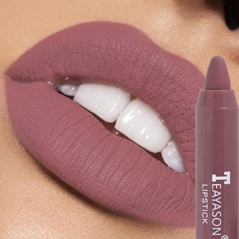 12 Colors Sexy Matte Lipstick Waterproof Long Lasting Color Rendering Non-stick Velvet Lips Liner Pencil Woman Makeup Cosmetics Valentine's Day Gifts