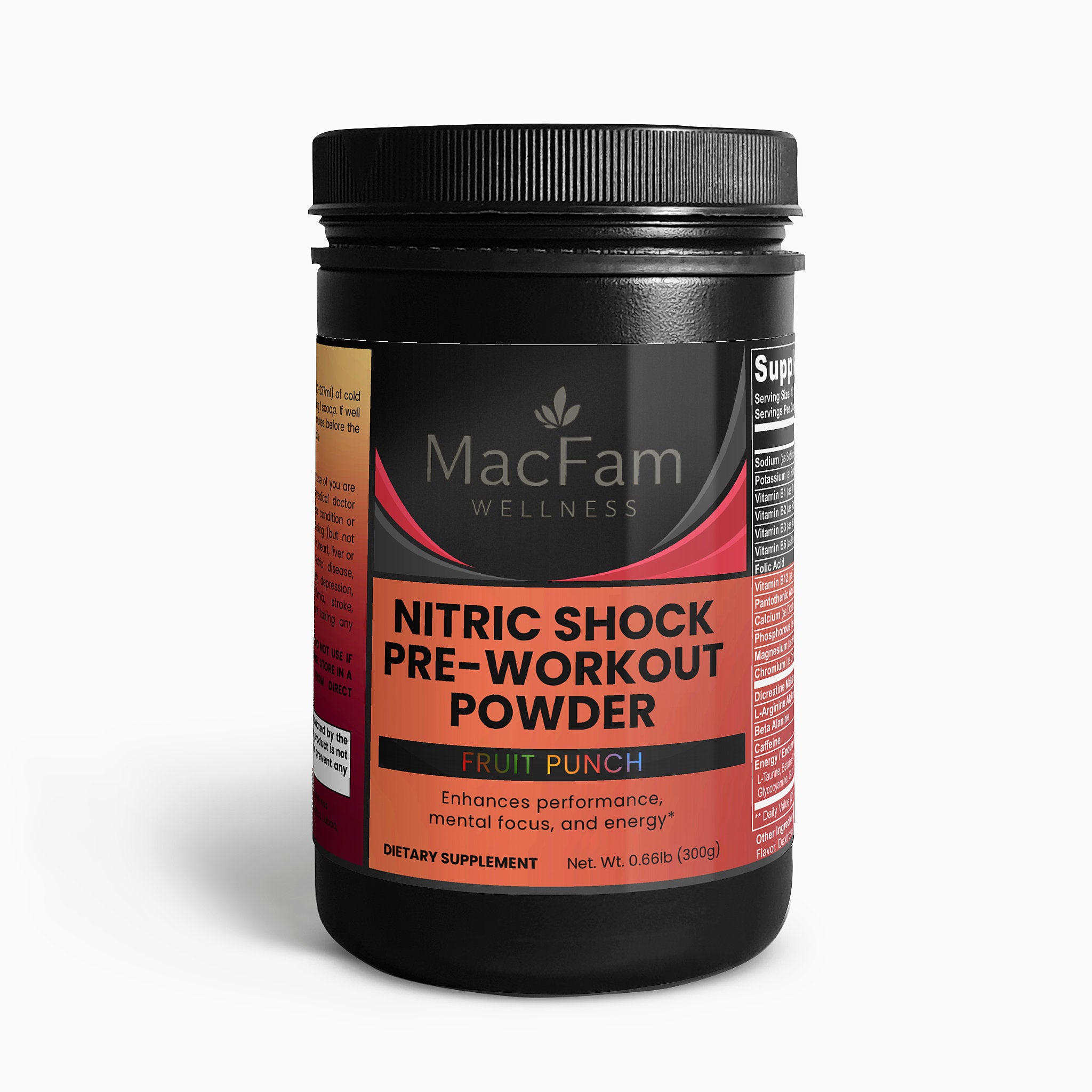 Nitric Shock Pre-Workout Powder (Fruit Punch) (Bundle of 3)