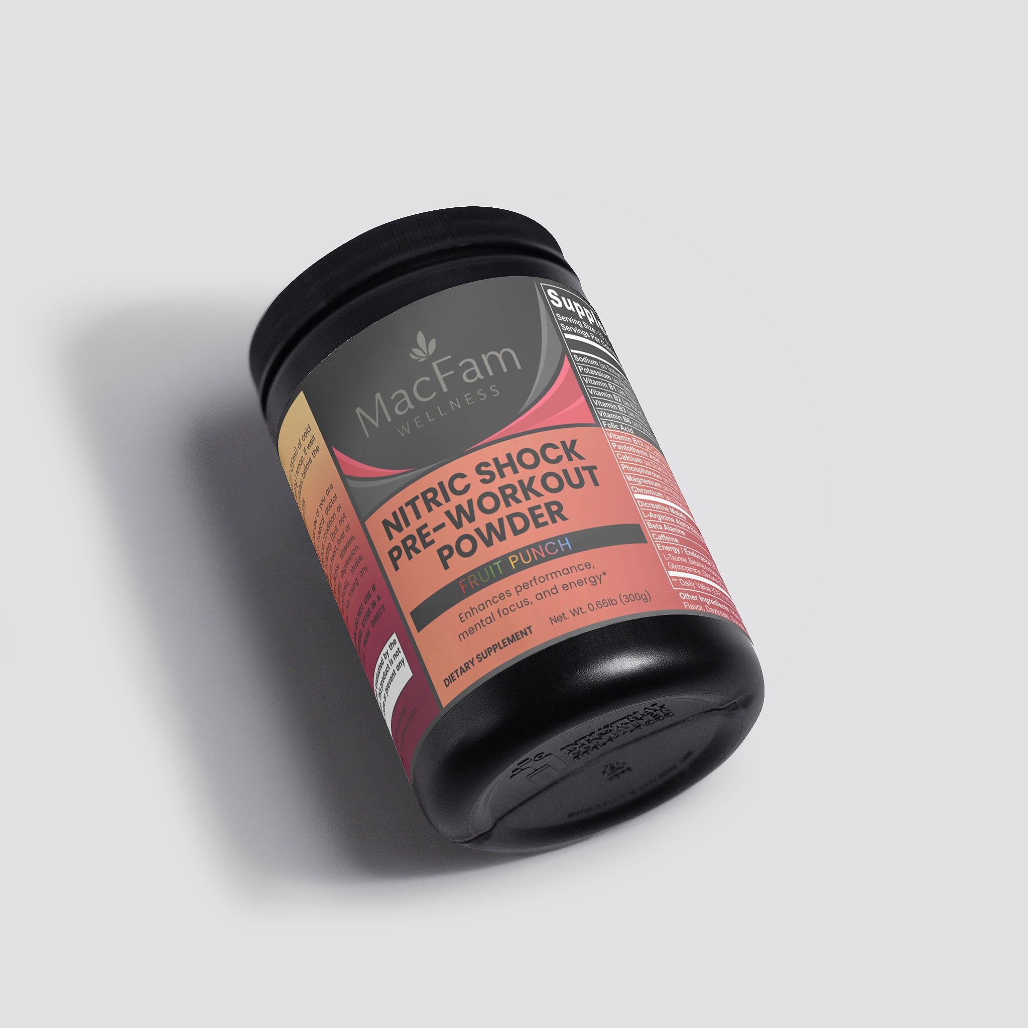 Nitric Shock Pre-Workout Powder (Fruit Punch) (Bundle of 3)