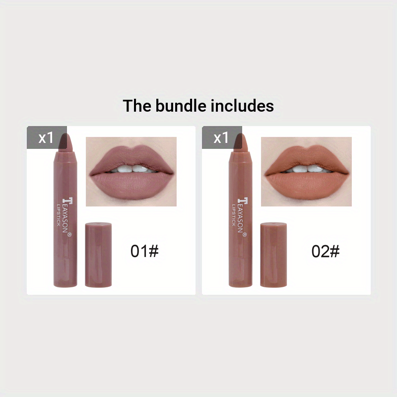 12 Colors Sexy Matte Lipstick Waterproof Long Lasting Color Rendering Non-stick Velvet Lips Liner Pencil Woman Makeup Cosmetics Valentine's Day Gifts