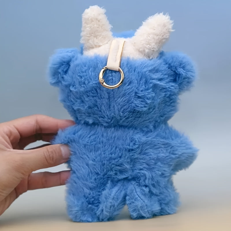 For Labubu Doll Shark Plush Costume - Shark Outfit with Hood, Soft Blue Shark Clothes for Halloween, Birthday Party, Cosplay - Compatible with for Labubu Dolls - Cute Shark Plushie for Little Ones - Birthday Gift Idea, Festiv