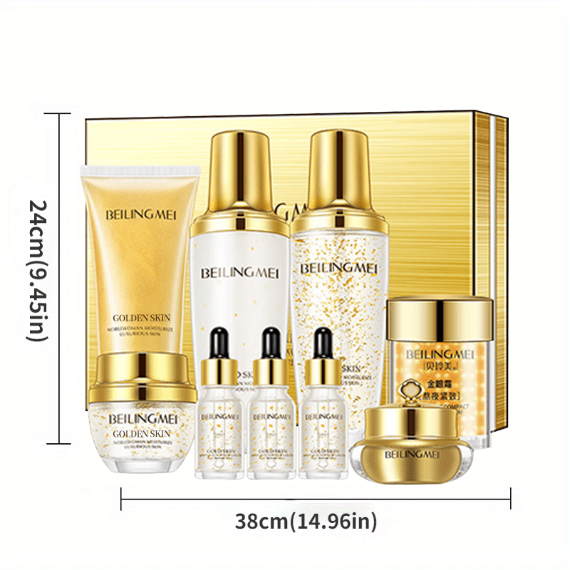 9pcs Korean Skincare Set for Women - Deep Hydration & Firming with Snail Mucin, Collagen, Niacinamide - Hypoallergenic, Sensitive Light Safe, for all Light Types (Including Sensitive & -Prone) - Luxury Gift Box with Serum, Mo