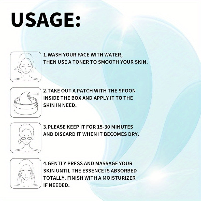 60pcs Snail Power Collagen Eye Masks - Deeply Hydrating, Wrinkle-Smoothing, Firming, and Revitalizing Under Eye Skin Care Patches for Radiant and Youthful Look