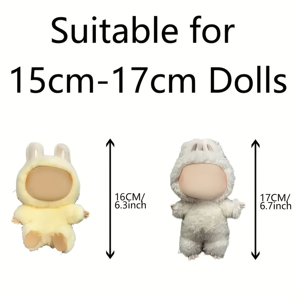 For Labubu Doll Shark Plush Costume - Shark Outfit with Hood, Soft Blue Shark Clothes for Halloween, Birthday Party, Cosplay - Compatible with for Labubu Dolls - Cute Shark Plushie for Little Ones - Birthday Gift Idea, Festiv