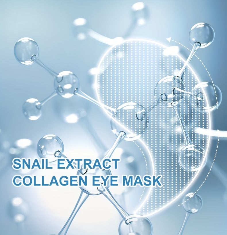 60pcs Snail Power Collagen Eye Masks - Deeply Hydrating, Wrinkle-Smoothing, Firming, and Revitalizing Under Eye Skin Care Patches for Radiant and Youthful Look