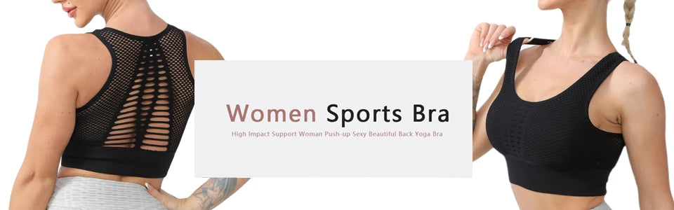 Women Sports Bra Without Bones Gym Shockproof Mesh Sports Quick-drying Bra Running Fitness Yoga Women Training Sports Underwear