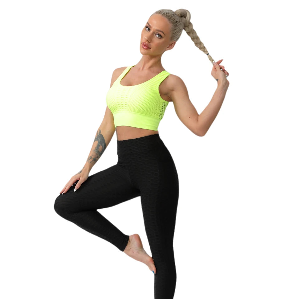 Women Sports Bra Without Bones Gym Shockproof Mesh Sports Quick-drying Bra Running Fitness Yoga Women Training Sports Underwear