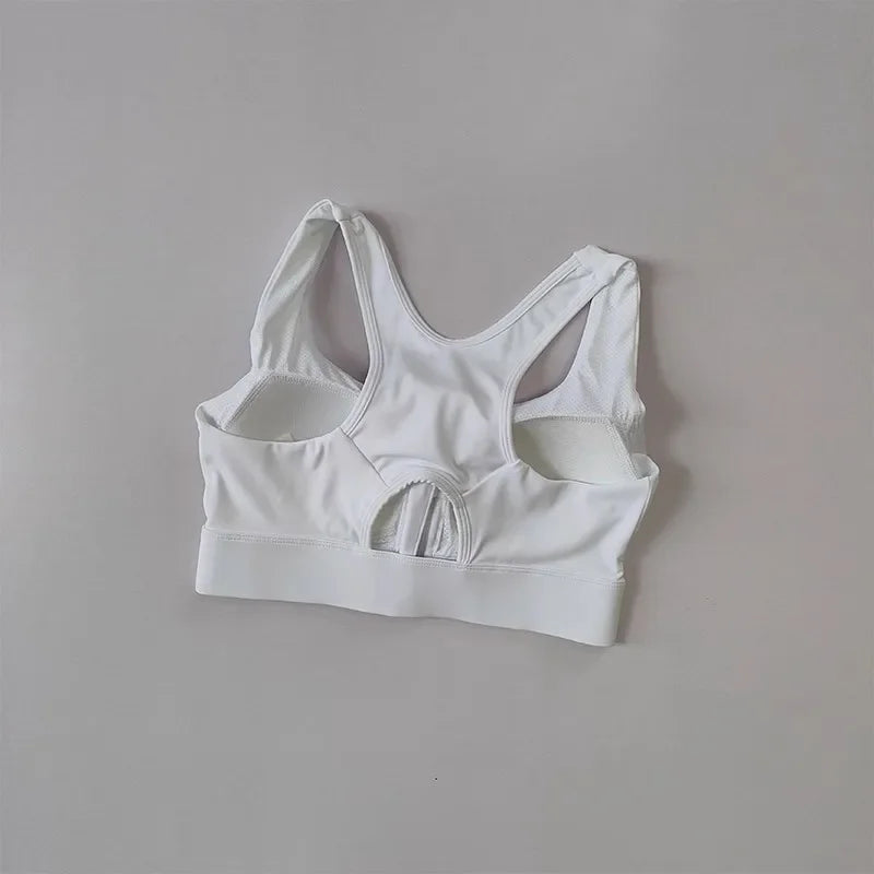 Front Zipper Sports Bra Shock-proof Sports Underwear High Impact Yoga Bra Quick Dry running vest Fitness Yoga Bra Top For Wome