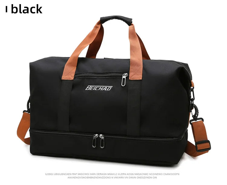 Large Capacity Travel Fitness Bag Waterproof Sports Duffel Bag for Men Portable Short Distance Luggage Workout Gym Bag