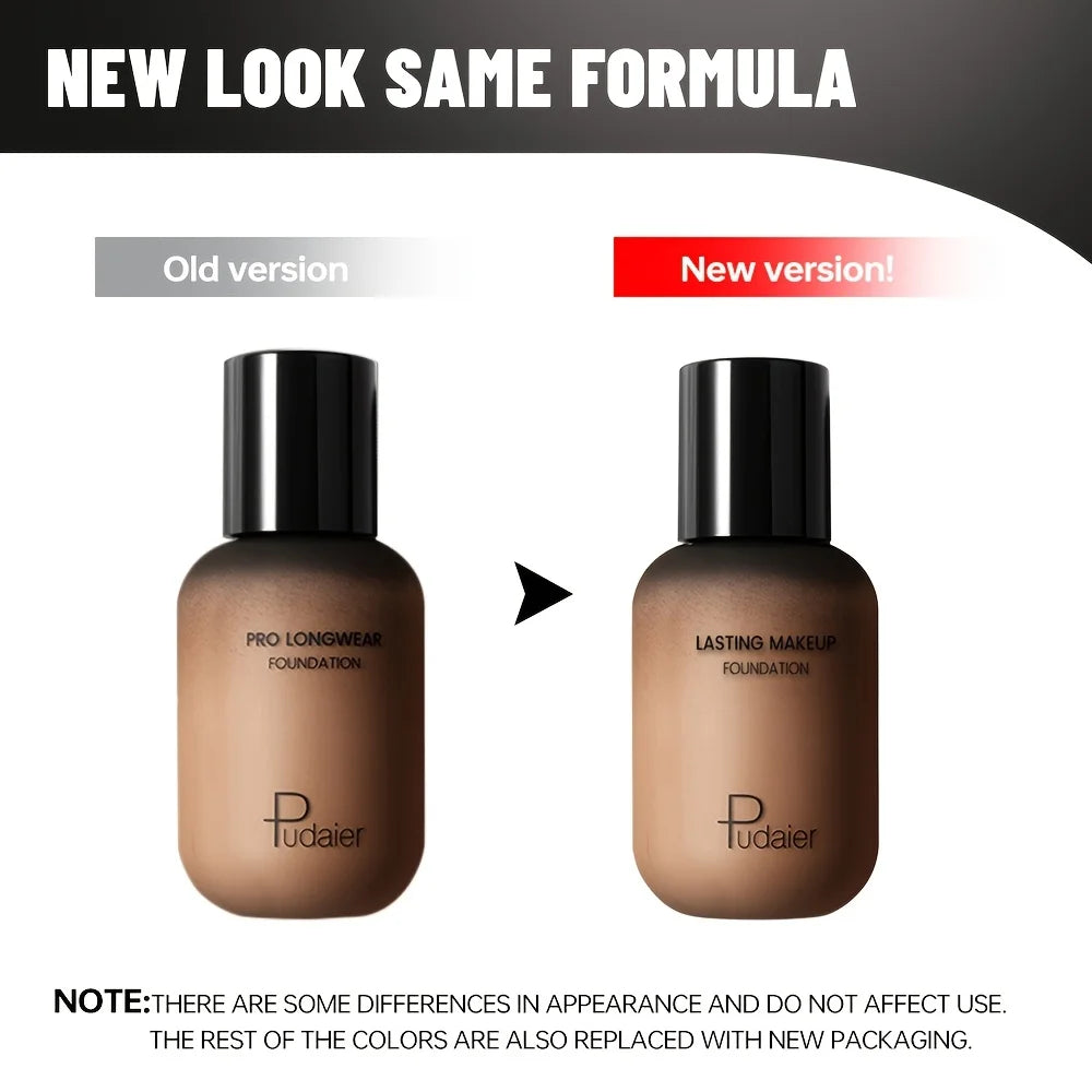 Full Coverage Foundation - Waterproof, Long-Lasting, Matte Finish, Natural Look - All Skin Types, Natural Finish Foundation