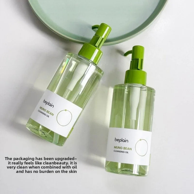 Korean Skincare Set Beplain Mung Bean Face Cleansing Foam,Face Serum,Exfoliate Pore Remover Clay Mask and Cleansing Oil 4pcs Set