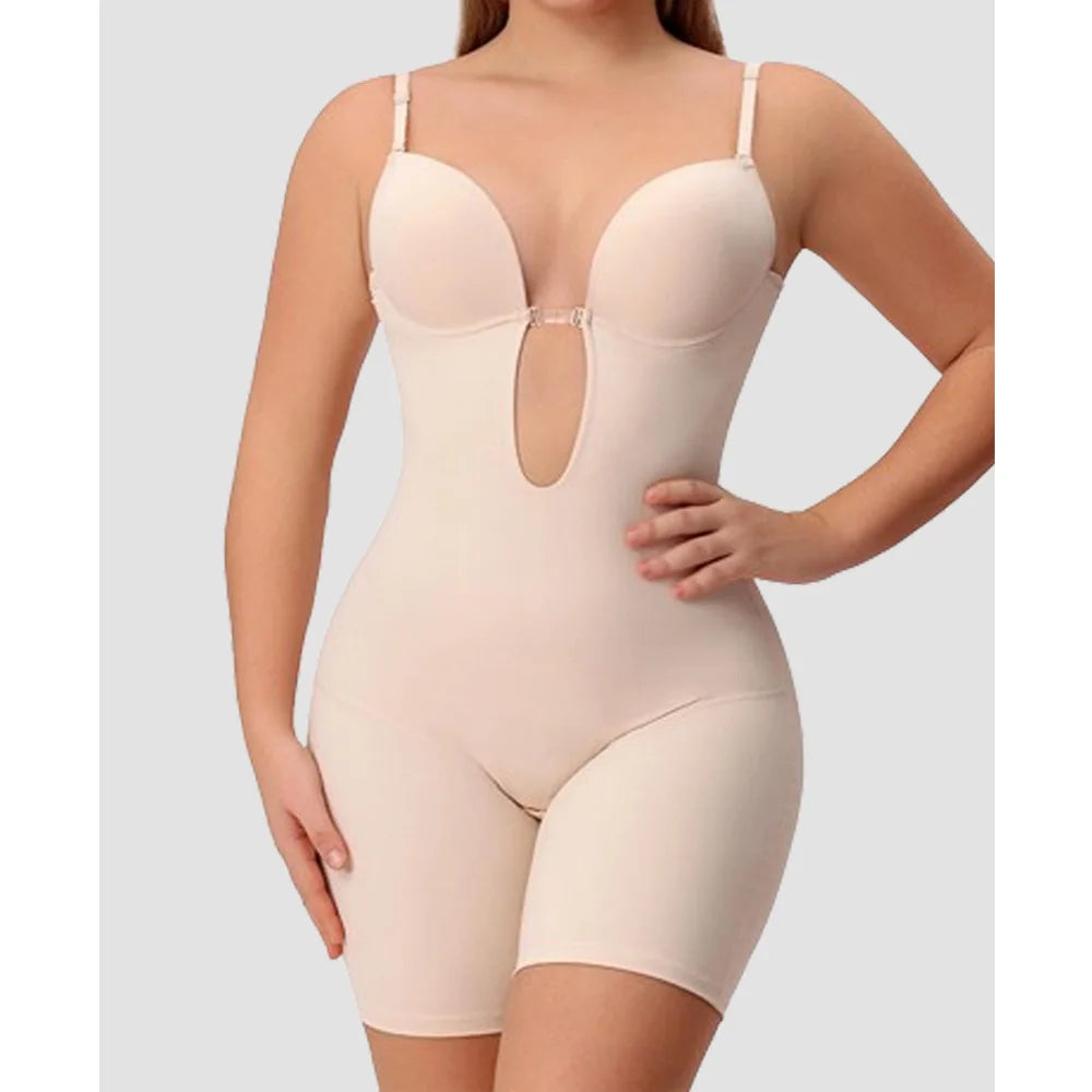 Sexy backless shapewear Women's Waist tightening shaping Seamless jumpsuit Butt Lifter Push Up Thigh Slimmer Shapewear fajas