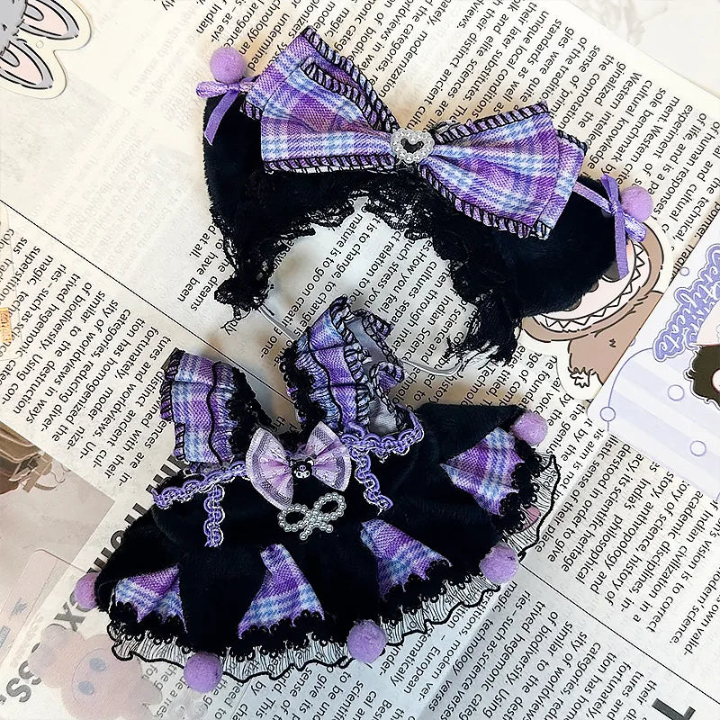 Labubu Doll 17cm Fashion Hoodie Clothing BJD Mini Replacement Cartoon Doll Accessory Cute Decorative Item for Figurines