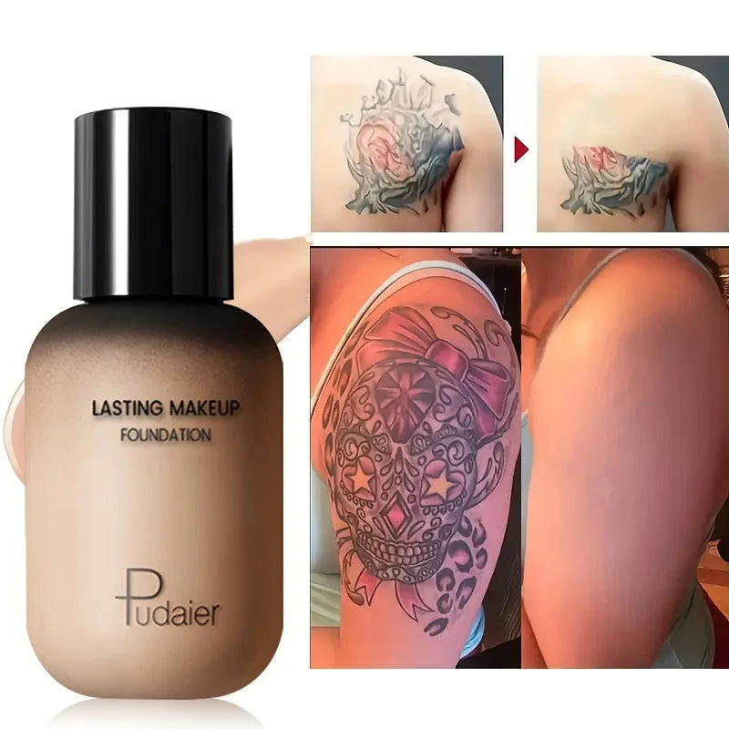 Full Coverage Foundation - Waterproof, Long-Lasting, Matte Finish, Natural Look - All Skin Types, Natural Finish Foundation