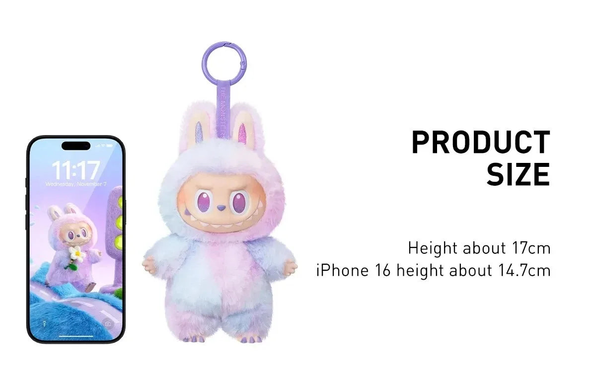 Labubu doll - Perfect gift - Macaron color, 100% genuine. It's the perfect gift for children, family and friends.