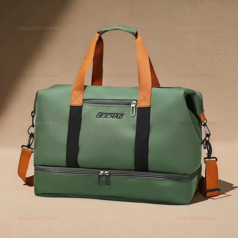 Large Capacity Travel Fitness Bag Waterproof Sports Duffel Bag for Men Portable Short Distance Luggage Workout Gym Bag