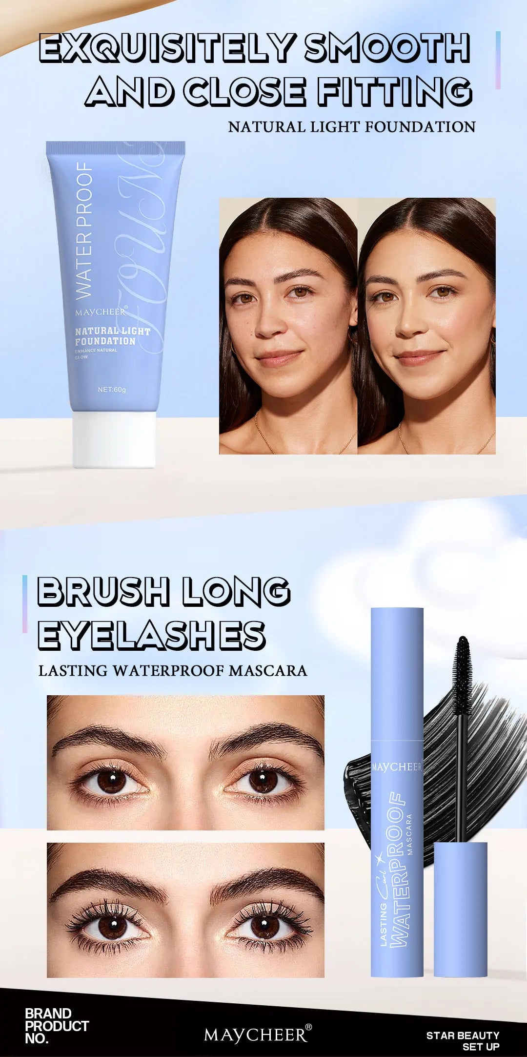 All-In-One Makeup Set,Full Makeup Kit Gift Include Concealer,Foundation,Eyeliner,Eyebrow Pen,Mascara,Lipstick Makeup for Women