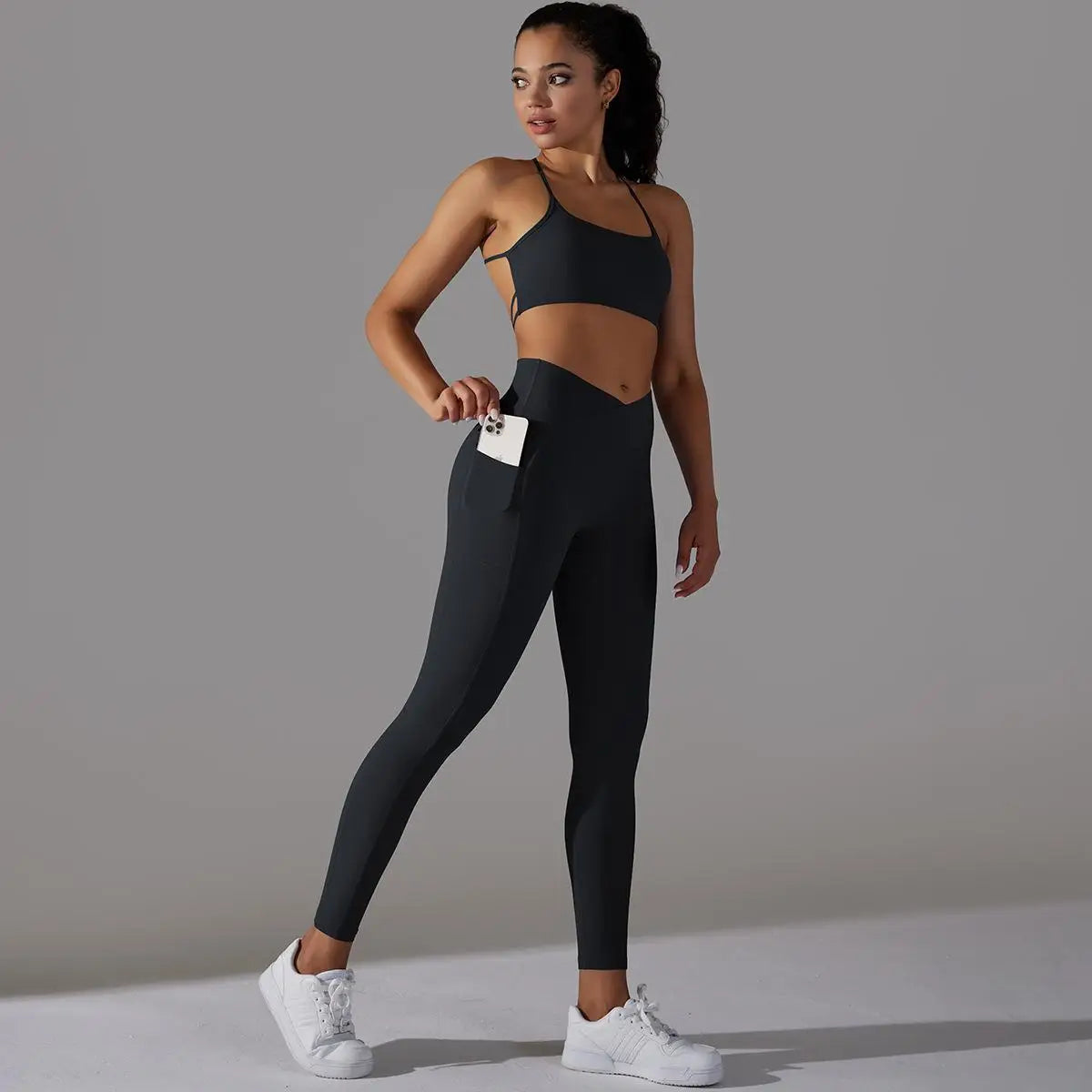 Sports Bra and Leggings Two Piece Sets Womens Outifits Naked Feeling Gym Female Fitness Set Work Out Clothing Women Sports Set