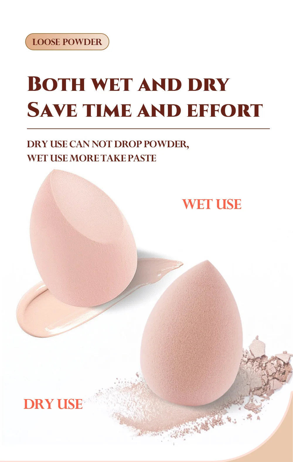 4PCS Makeup Base Set 15ml Face Primer 30ml Matte Liquid Foundation 5g Setting Loose Powder with Soft Puff for Flawless Look