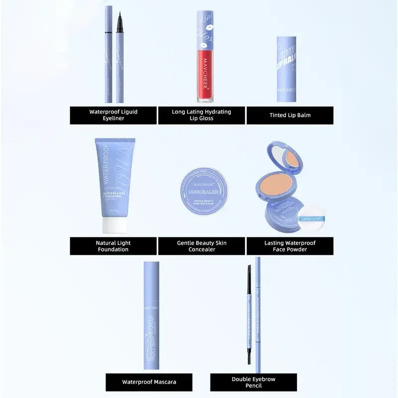 All-In-One Makeup Set,Full Makeup Kit Gift Include Concealer,Foundation,Eyeliner,Eyebrow Pen,Mascara,Lipstick Makeup for Women