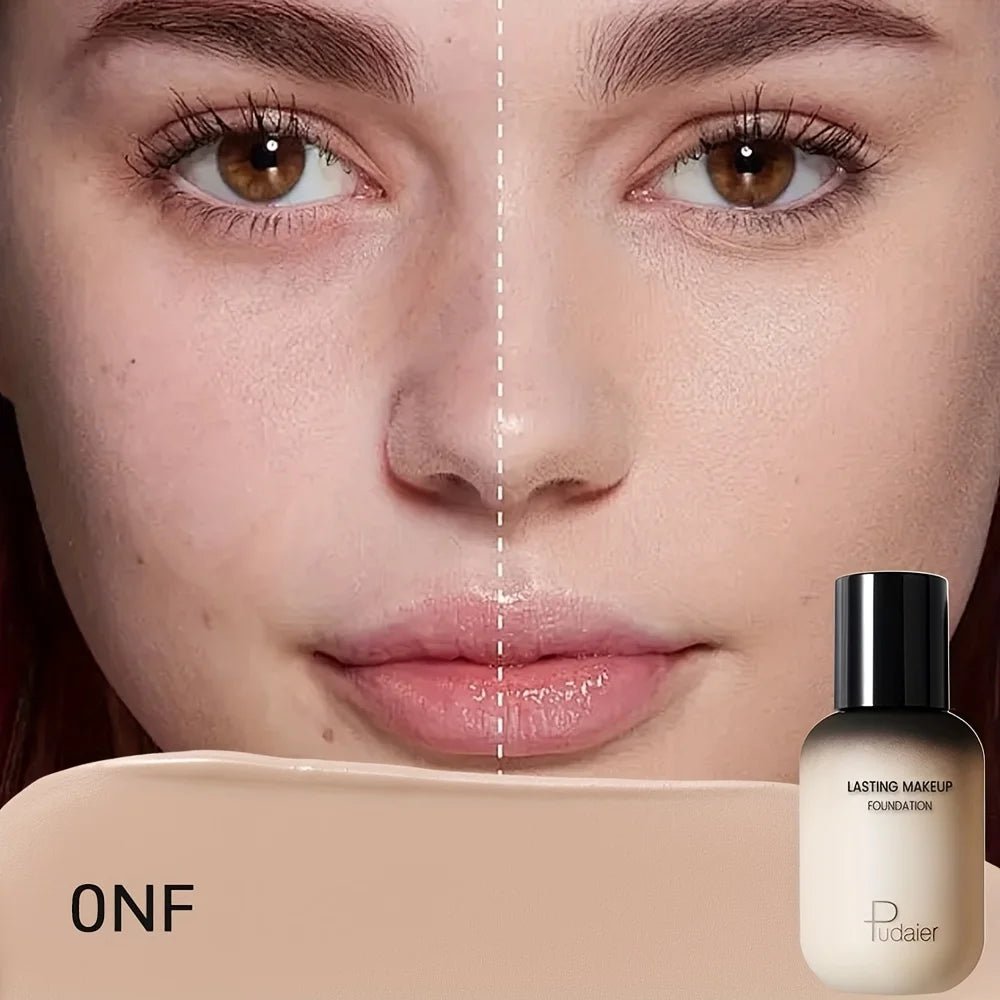Full Coverage Foundation - Waterproof, Long-Lasting, Matte Finish, Natural Look - All Skin Types, Natural Finish Foundation