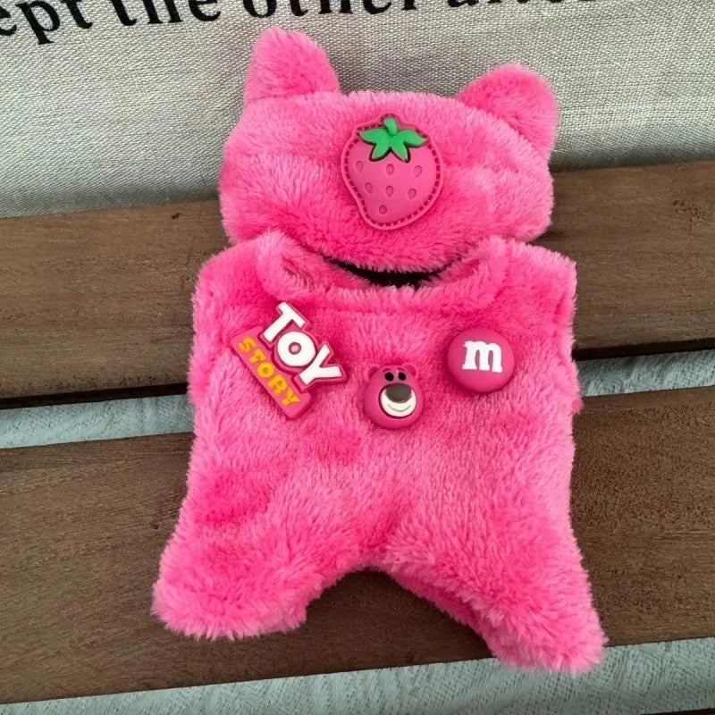 Labubu Doll 17cm Fashion Hoodie Clothing BJD Mini Replacement Cartoon Doll Accessory Cute Decorative Item for Figurines