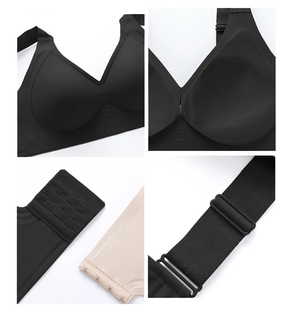 Wireless Bras for Women Seamless Full Coverage Bra No Underwire Soft Push Up Everyday Bralette