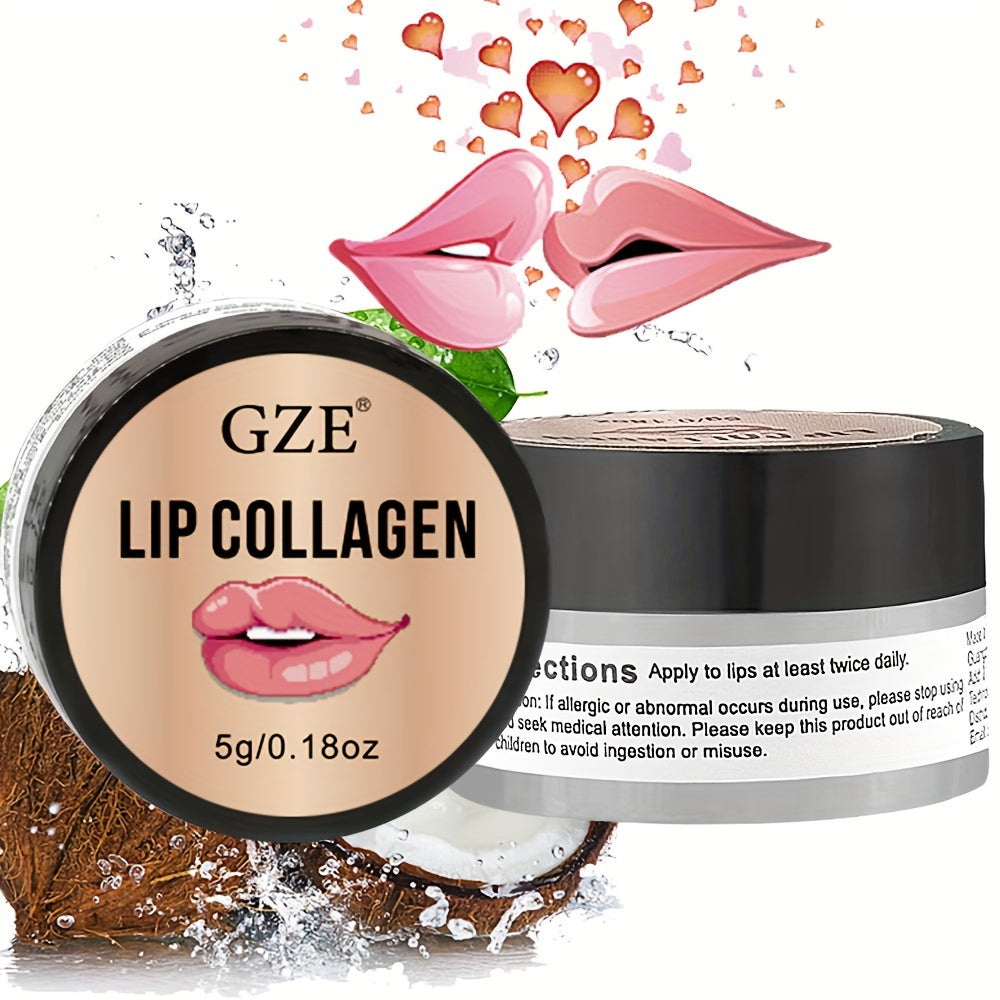 Lip Sleeping Mask 0.18oz, Contains Collagen, Coconut & Castor Oil Overnight Lip Mask, Lip Plumper, Lip Mask With Peptide Complex For Lip Hydrating Overnight Lip Skin Care